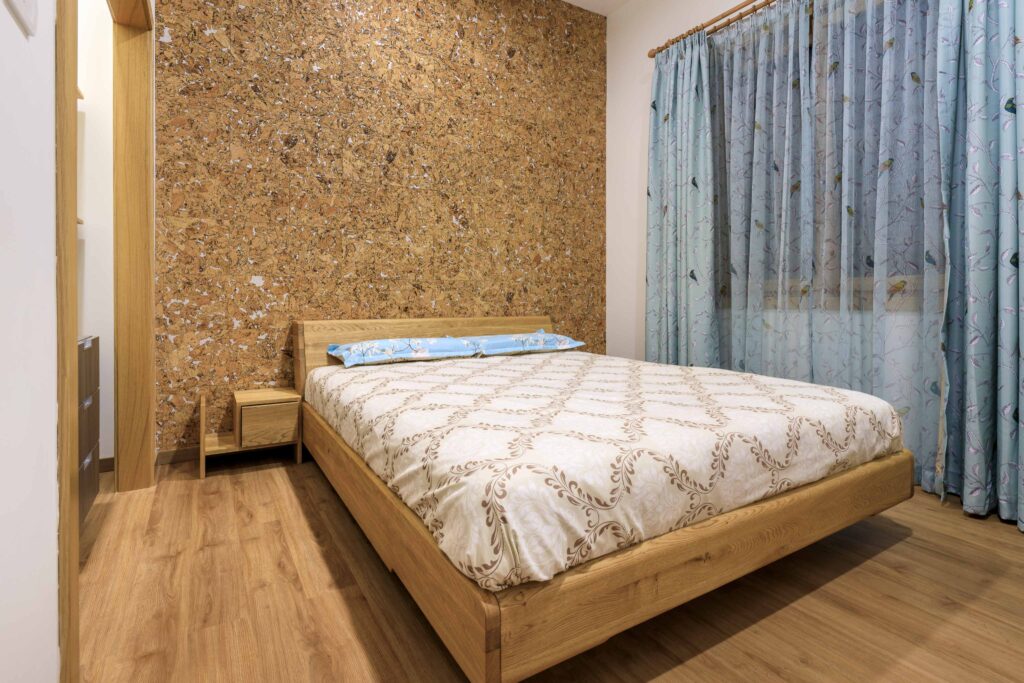 Cork Floor Wall Cover Tile Solid Hardwood Furniture Bed